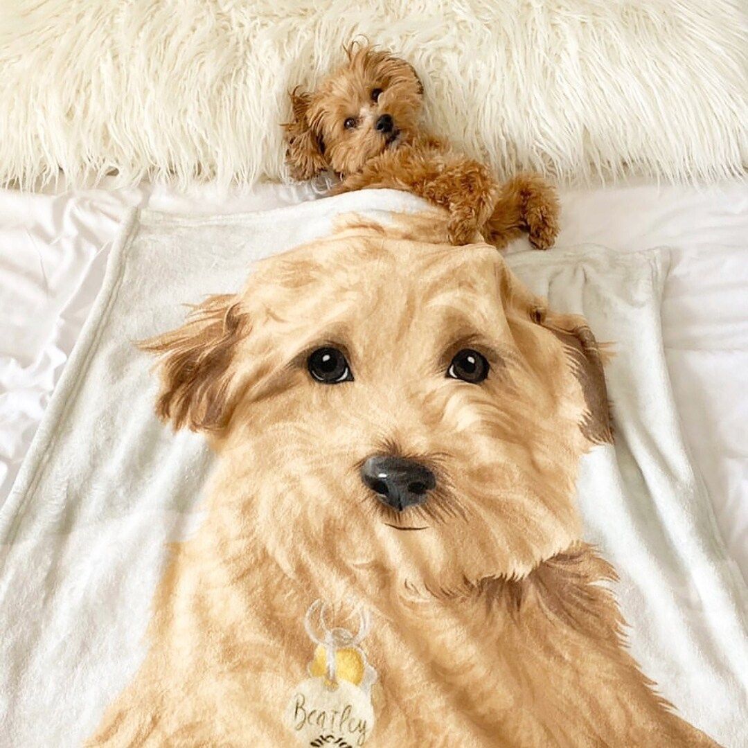 Custom Pet Portrait Blanket Custom Dog Blanket Pet Blanket - Etsy | Etsy (US)