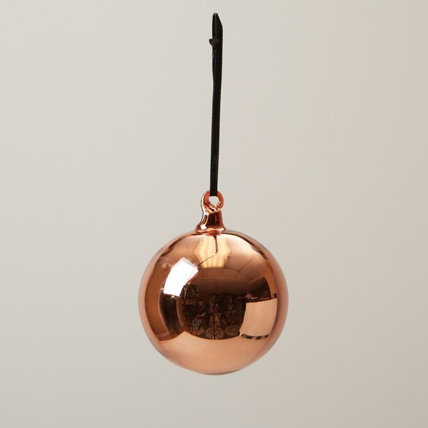 SET OF 6 GLASS ORNAMENTS, ARTISAN | Indigo (CA)