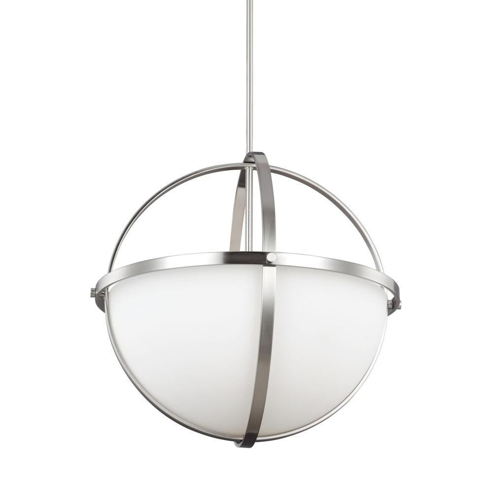 Alturas 3-Light Brushed Nickel Hanging Pendant | The Home Depot