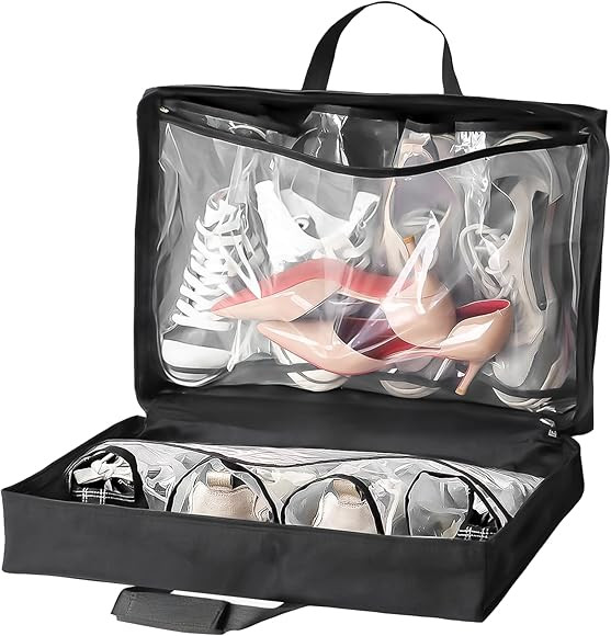 Shoe Bag for Travel with Handle, Travel Shoe Organizer Portable Luggage Shoe Storage Bag, Travel ... | Amazon (US)