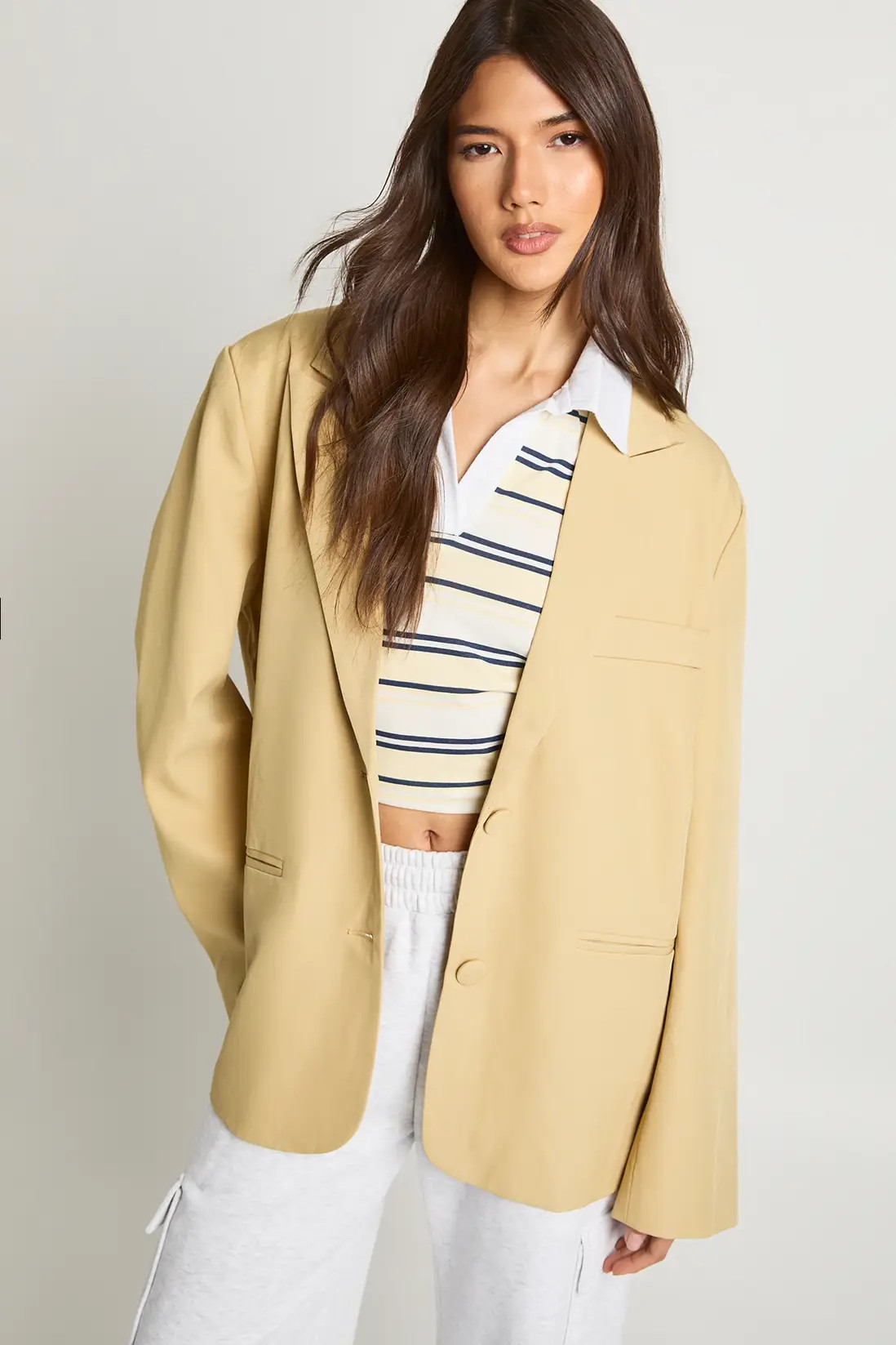 Butter Single Breasted Relaxed Fit Tailored Blazer | Boohoo USA | boohoo (US & Canada)