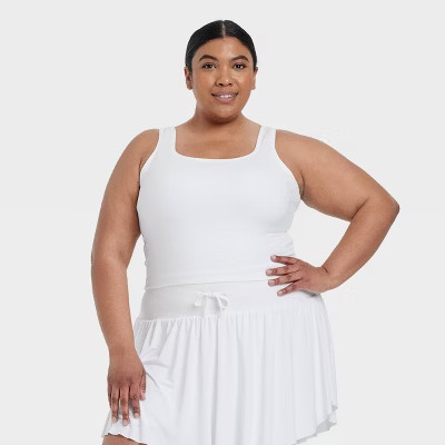 Women's Seamless Square Neck Cropped Tank Top - All In Motion™ | Target
