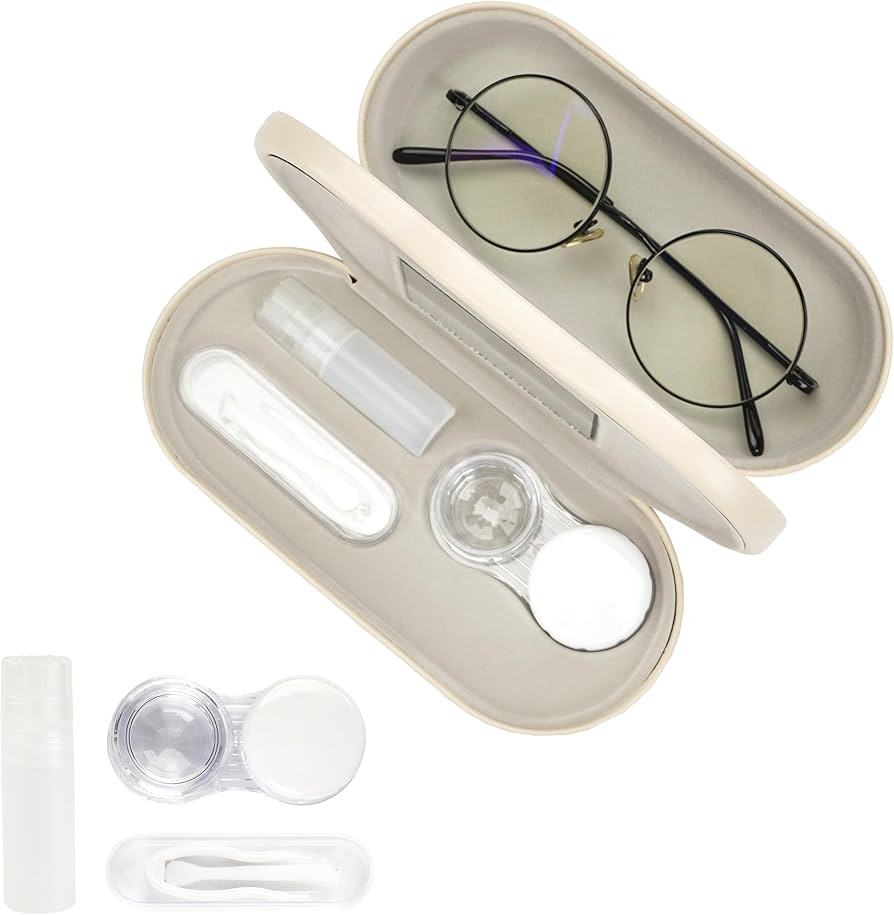 Eyeglass Case,Double Sided Portable Contact Lens Case,2 in 1 Portable Contact Multifunction,Durab... | Amazon (US)