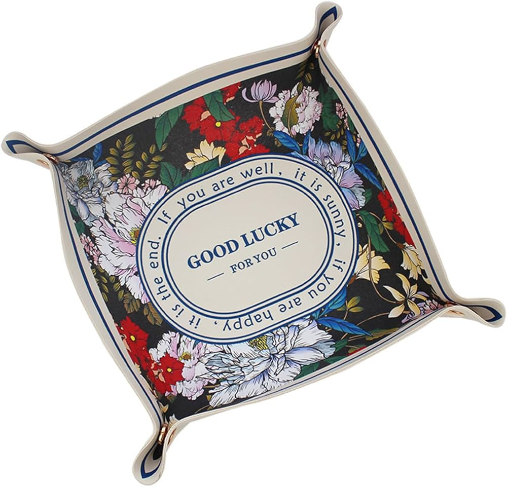 pu Leather Tray， Key Tray for entryway， Empty Your Pockets Daddy Tray (BB) | Amazon (US)