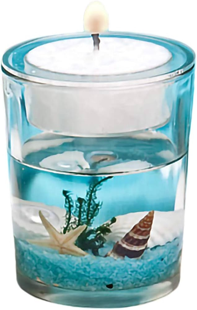 FashionCraft Stunning Beach-Themed Candle Favor, Tealight Candle Holders, with Tealight Candles -... | Amazon (US)