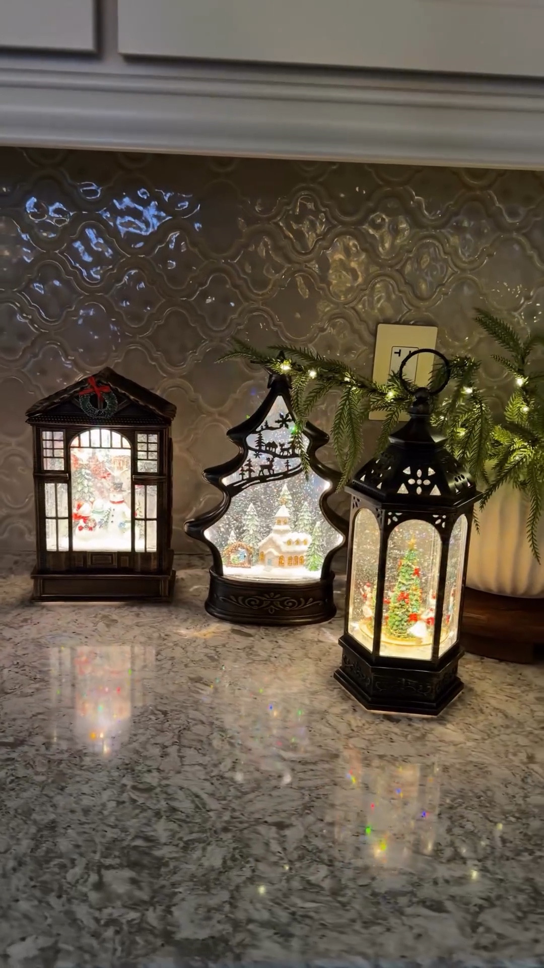 nostalgia but make it modern✨I’m obsessed with these snow globes! I cannot believe they are from Amazon. Plug-in or battery operated✨

#LTKHome #LTKFindsUnder50 #LTKSeasonal