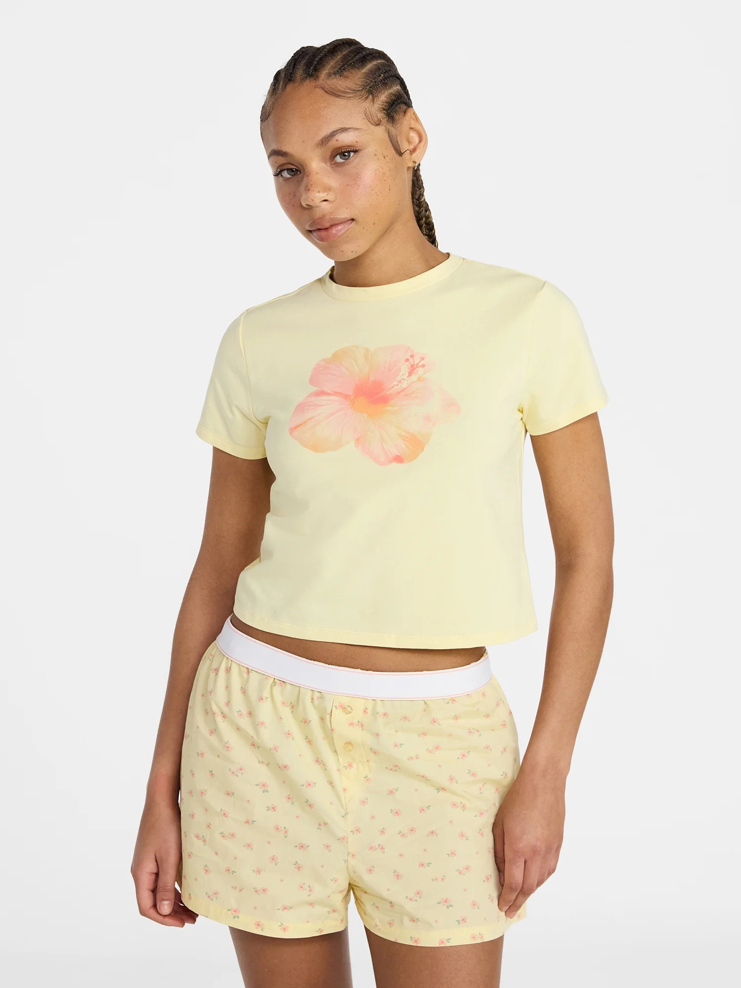 No Boundaries Sleepwear Graphic Baby Tee, Women's XS-XXL | Walmart (US)