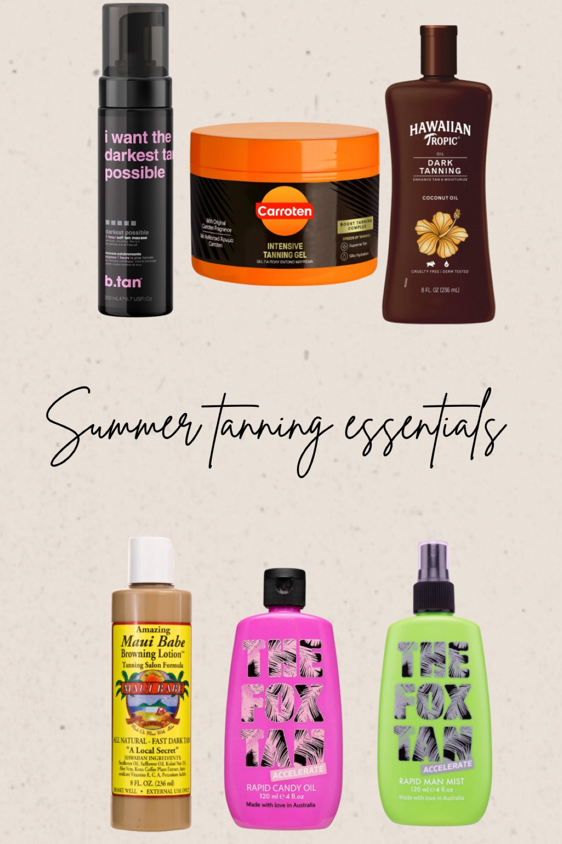 Summer tanning essentials 🏝️

#LTKstyletip #LTKswim #LTKSeasonal