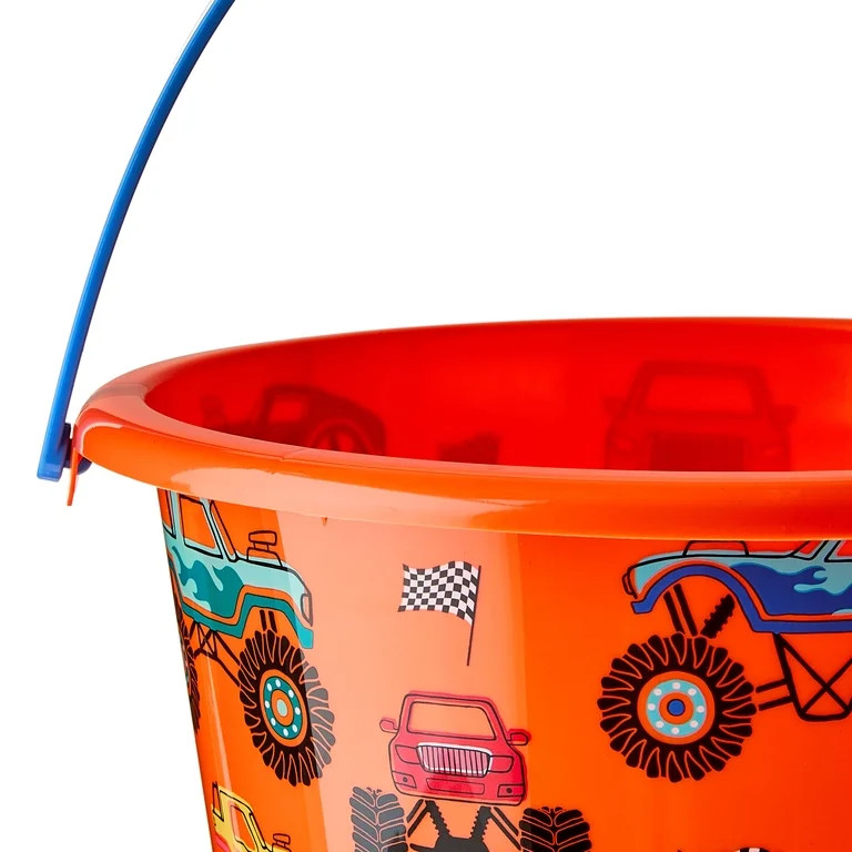 Jumbo Monster Trucks Plastic Bucket, Multicolor, 11" x 9", Easter by Way To Celebrate | Walmart (US)