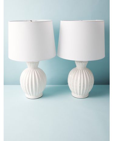 2pk 24in Reactive Glaze Ceramic Table Lamps | HomeGoods