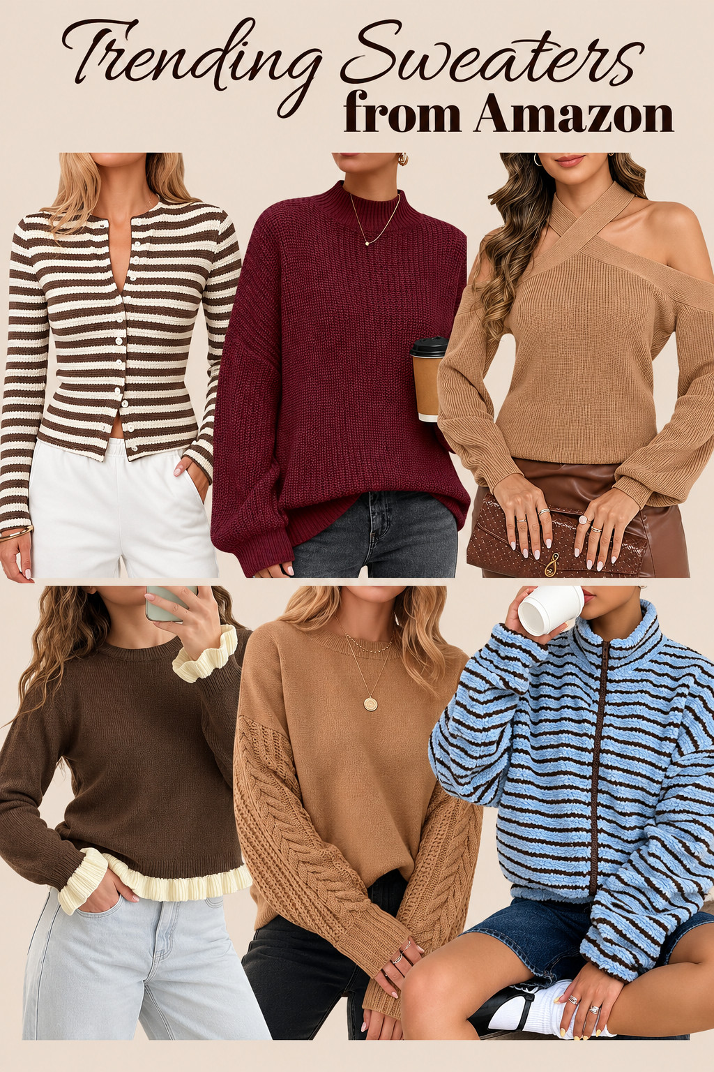 Trending Amazon Sweaters for Fall 2026 | Cute & Cozy Fall Fashion Finds

Obsessed with these trending Amazon sweaters for fall! 🍂🤎 From chic striped cardigans and feminine ruffle details to cozy oversized knits and stylish off-shoulder sweaters, these affordable Amazon fashion finds are perfect for everyday outfits, coffee dates, casual weekends, and fall layering. Shop these cute sweater styles to refresh your autumn wardrobe!

#AmazonFashion #AmazonFinds #AmazonSweaters #FallFashion #FallOutfits #FallSweaters #AmazonStyle #AffordableFashion #SweaterWeather #CozyOutfits #FallStyle #FashionOver40 #AmazonMustHaves #FallWardrobe #CuteFallOutfits #TrendingFashion #SweaterOutfits #CasualChic #AutumnStyle #affiliate