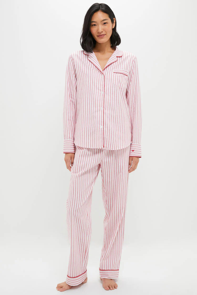 Antique Red Ticking Long Sleeve Pants Set | Tuckernuck (US)