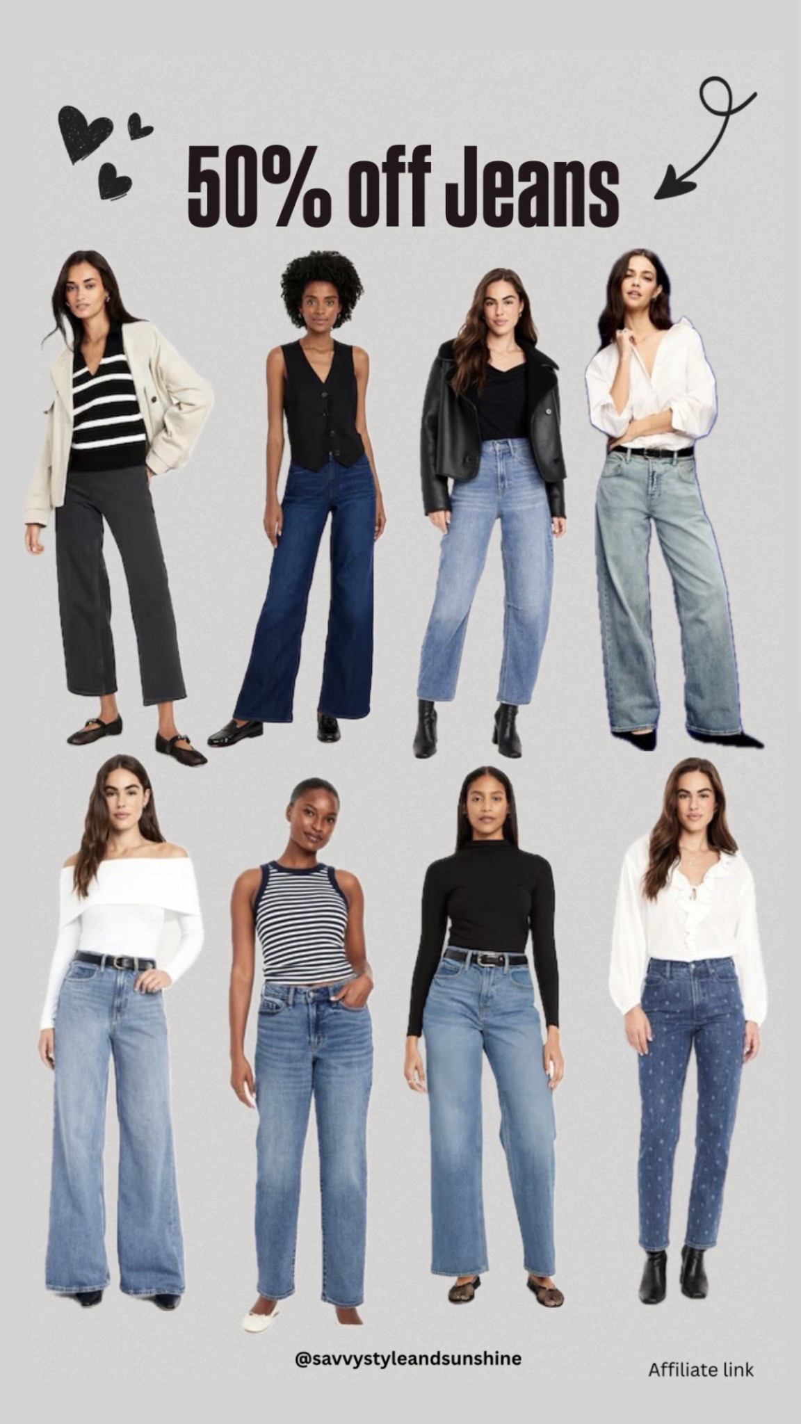 50% off jeans! So many great options for your date night outfits 

#LTKmomlife #LTKSaleAlert #LTKMidsize