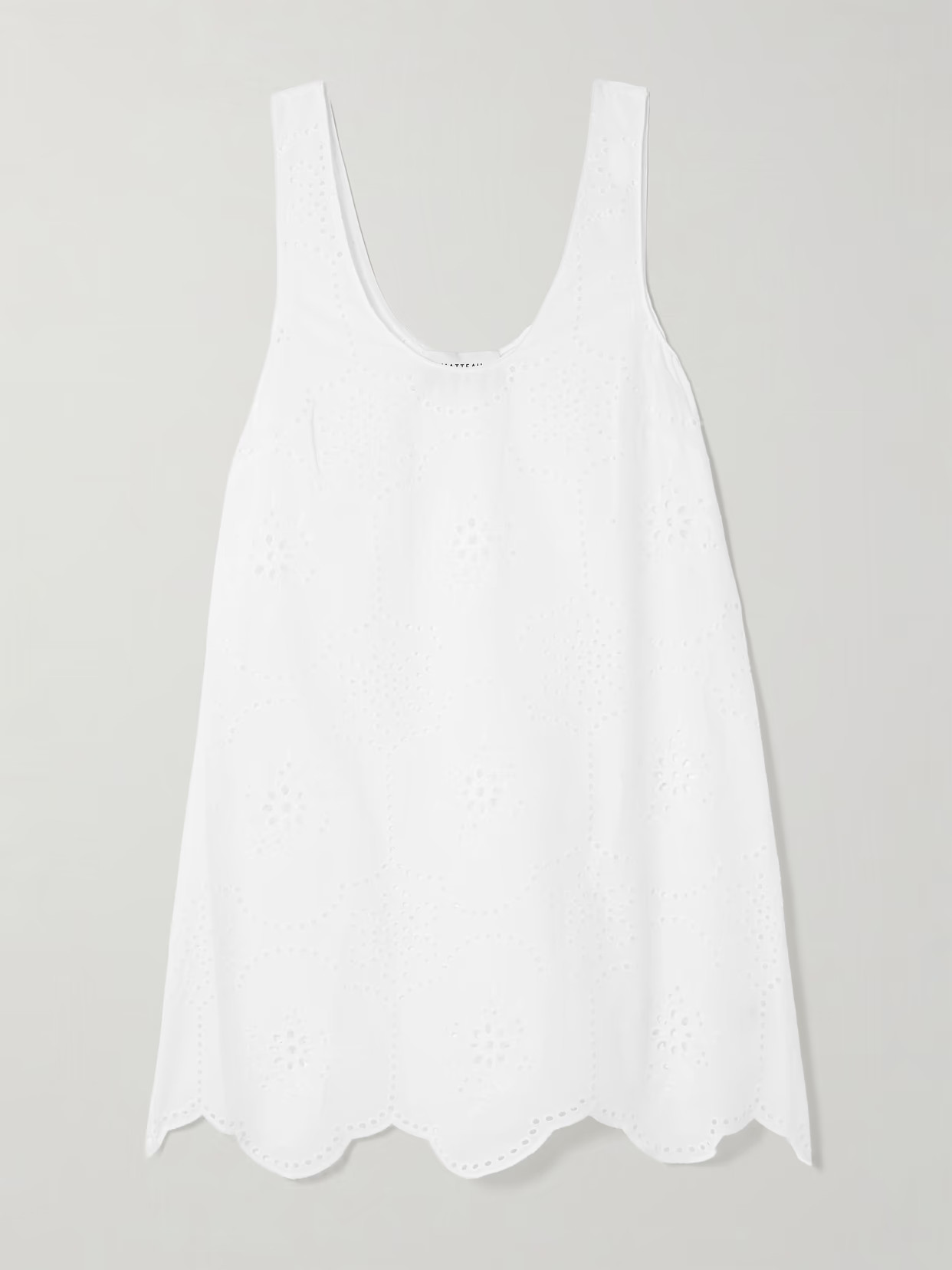 Matteau - Broderie Anglaise Cotton Mini Dress - White | NET-A-PORTER (UK & EU)