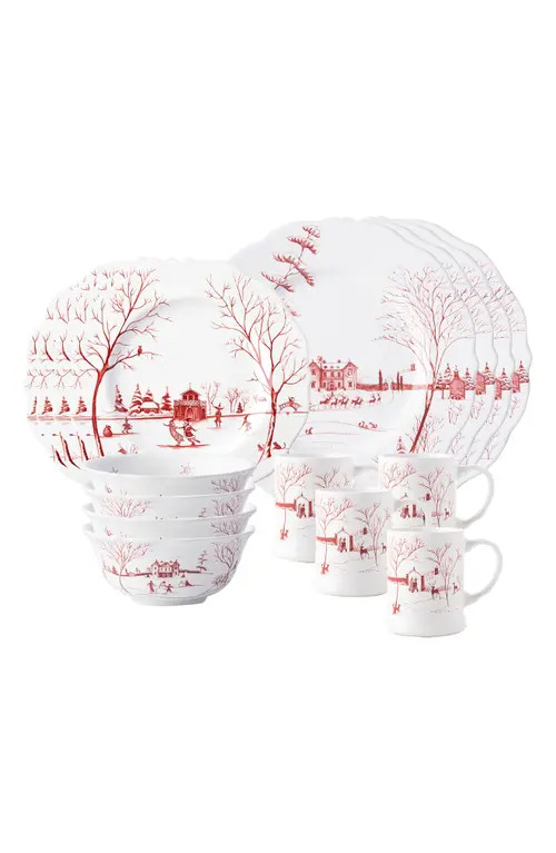Juliska Country Estate 16-Piece Dinnerware Set in Ruby at Nordstrom | Nordstrom