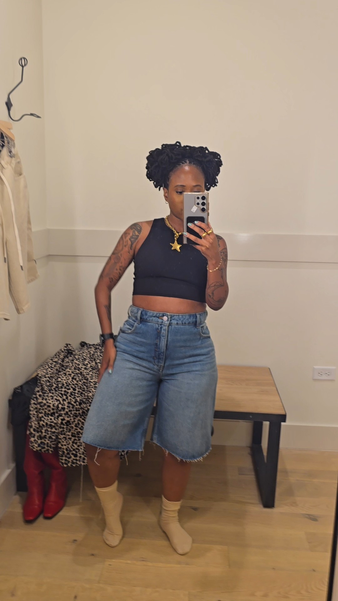 These shorts do not have stretch order 1-2 sizes up

#LTKStyleTip