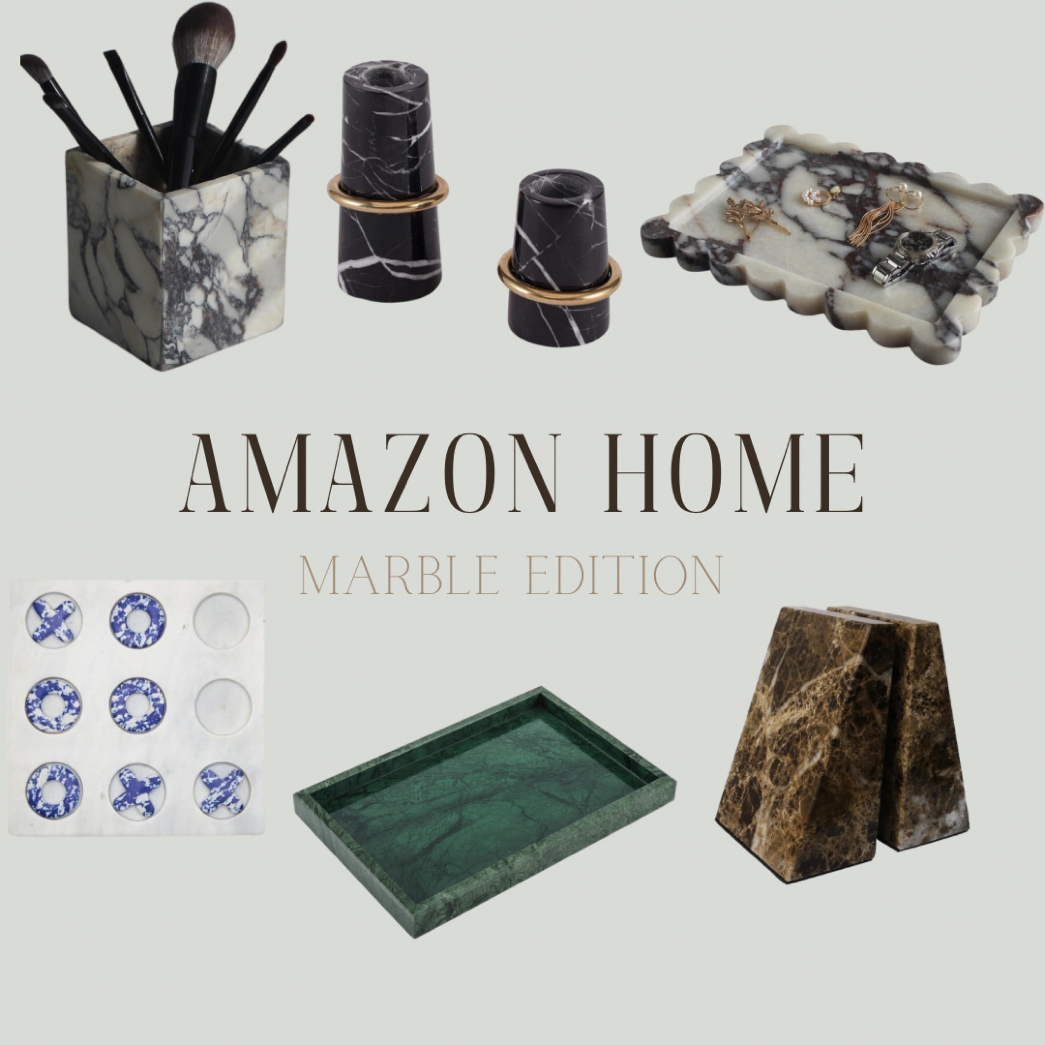 Selection of some of my favorite marble decor pieces in my home. 

#LTKHome #LTKFindsUnder100 #LTKHoliday