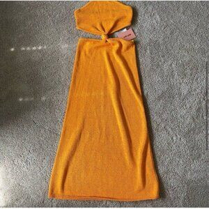 Cult Gaia Cameron Knit Dress Marigold Orange Resort Summer | Poshmark