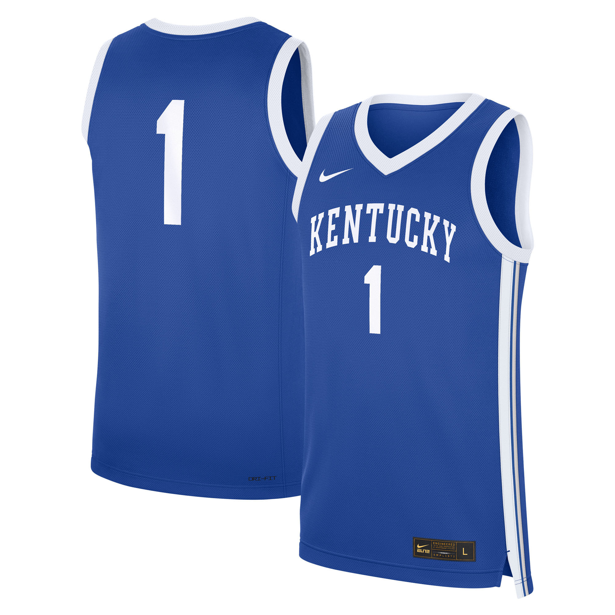 Men's Nike #1 Royal Kentucky Wildcats Road Replica Jersey | Fanatics