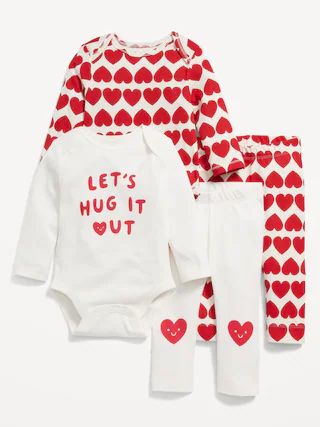 4-Piece Unisex Bodysuit and Leggings Set for Baby | Old Navy (US)