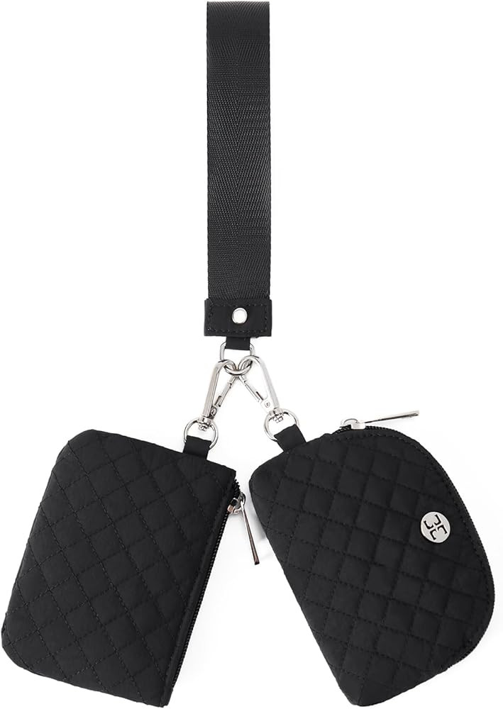 Telena Mini Zip Around Wristlet Wallets for Women Coin Purse Wristlet Keychain Dual Pouch Wallet ... | Amazon (US)