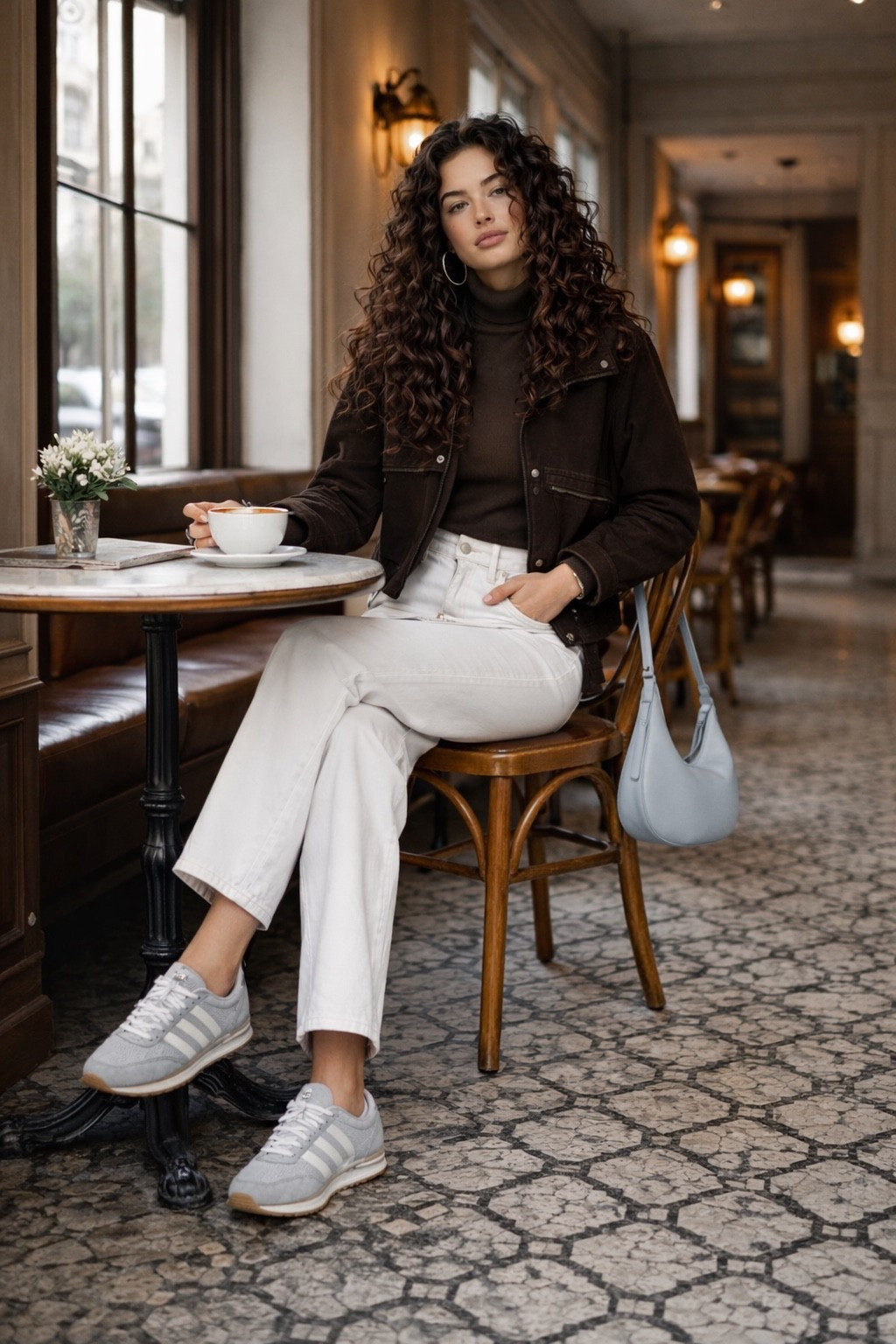 Light Blue & Brown

Light blue and brown winter outfit with a chocolate brown knit sweater, white wide-leg trousers, cropped brown jacket, light blue shoulder bag, light blue sneakers, and gold-accent watch. A chic casual look that balances soft tones with rich neutrals for effortless everyday style.

#LightBlueStyle #WinterOutfitIdeas #CasualChicLook

#LTKootd #LTKOver40 #LTKSeasonal