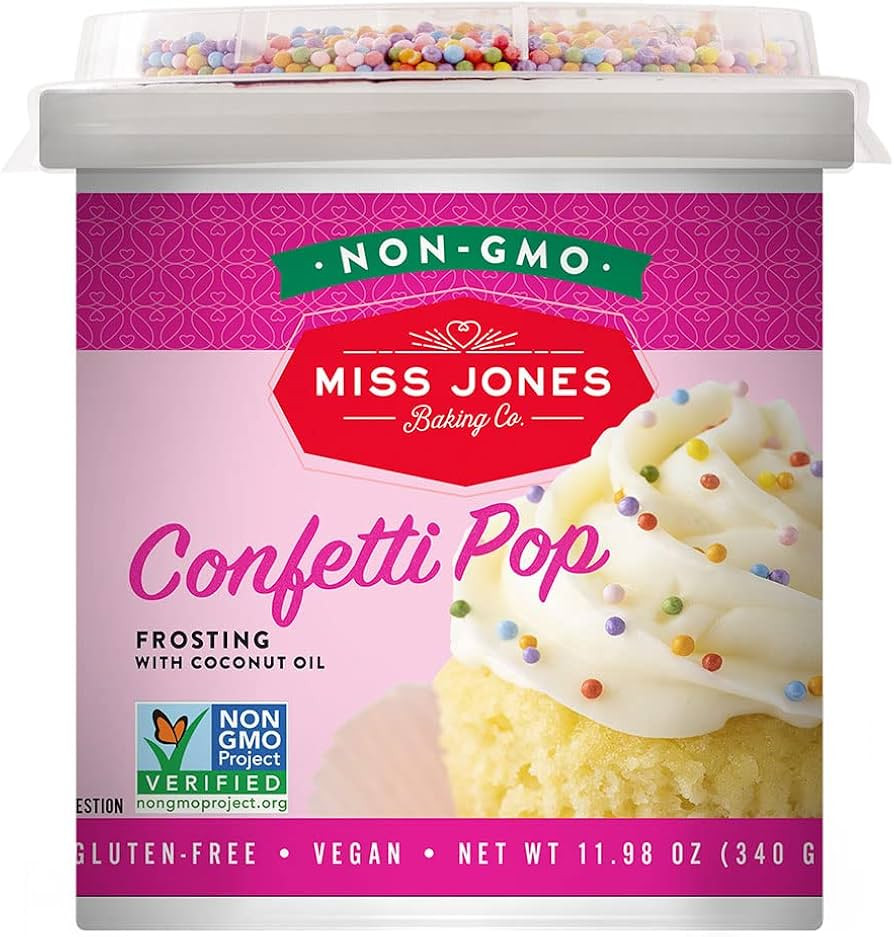 Miss Jones Baking 90% Organic Birthday Buttercream Frosting, Perfect for Icing and Decorating, Ve... | Amazon (US)
