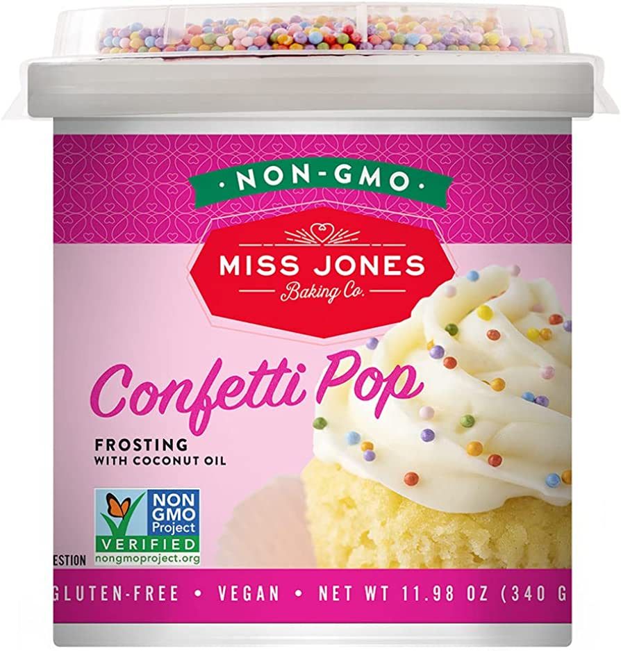 Miss Jones Baking 90% Organic Birthday Buttercream Frosting, Perfect for Icing and Decorating, Ve... | Amazon (US)