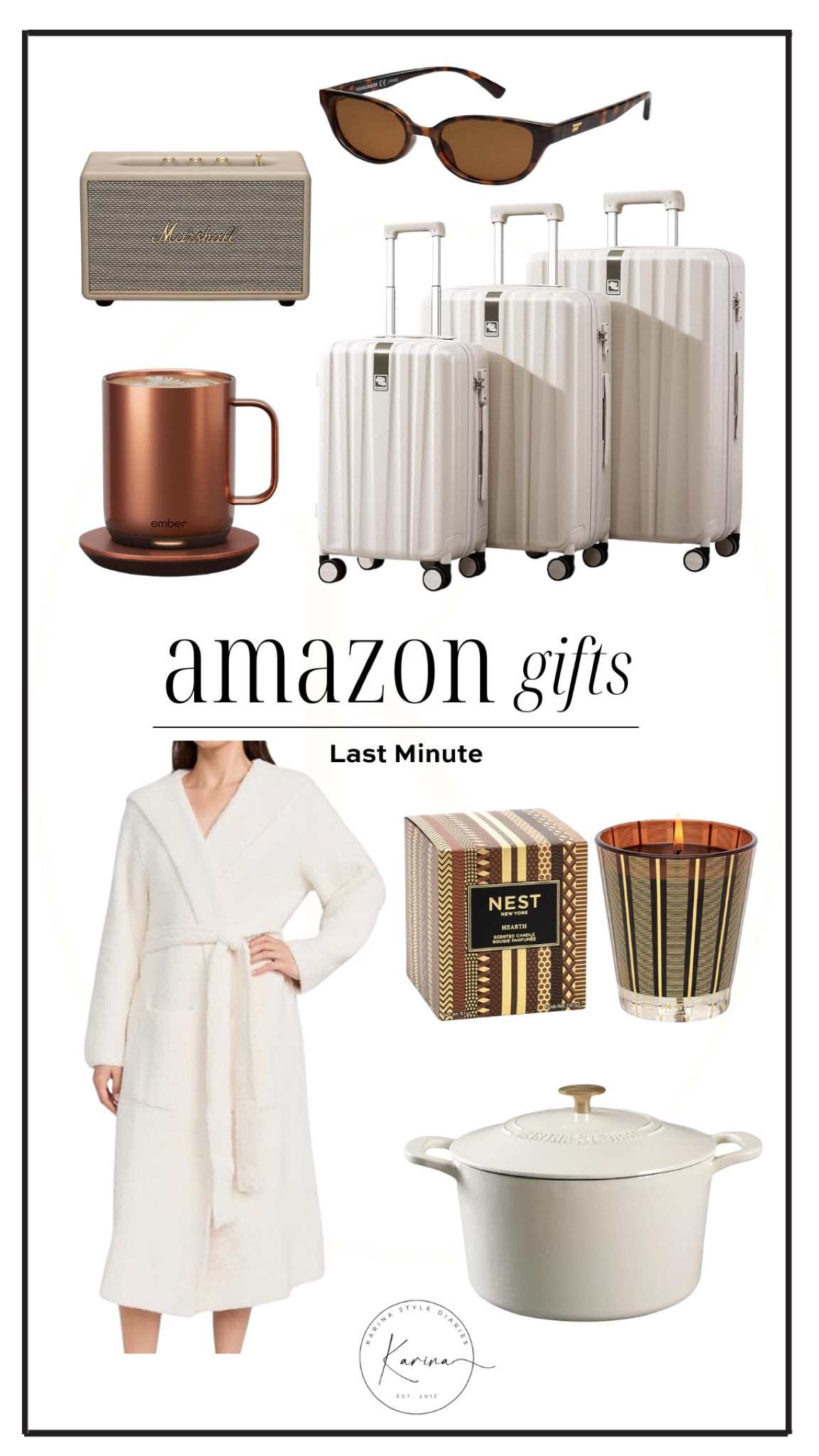 Last-Minute Gift Ideas 🎁 Still haven’t crossed everyone off your list? Get to it this weekend by sourcing some “wow” worthy presents from Amazon. All of these picks will arrive before Christmas and they’d work for a variety of recipients, whether you’re shopping for your mother in law or a good friend. This Ember coffee mug is a popular pick as well as this cozy robe — you can’t go wrong! 

#LTKSeasonal #LTKHoliday #LTKGiftGuide