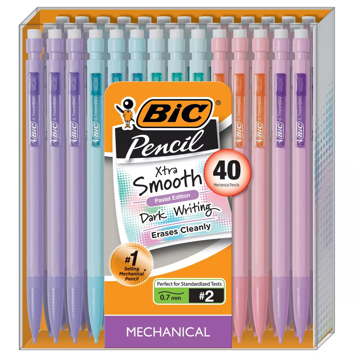 40pk #2 Mechanical Pencils - BIC: 0.7mm Lead, Retractable, Pocket Clip, School & Office Supplies,... | Target