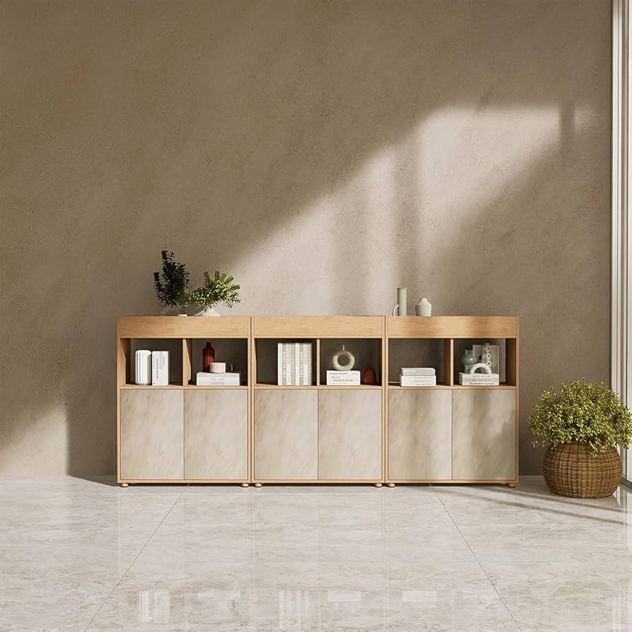 Cream Limewash Peel and Stick Wallpaper 24'' x 197'' Natural Concrete Contact Paper Beige Self Ad... | Amazon (US)