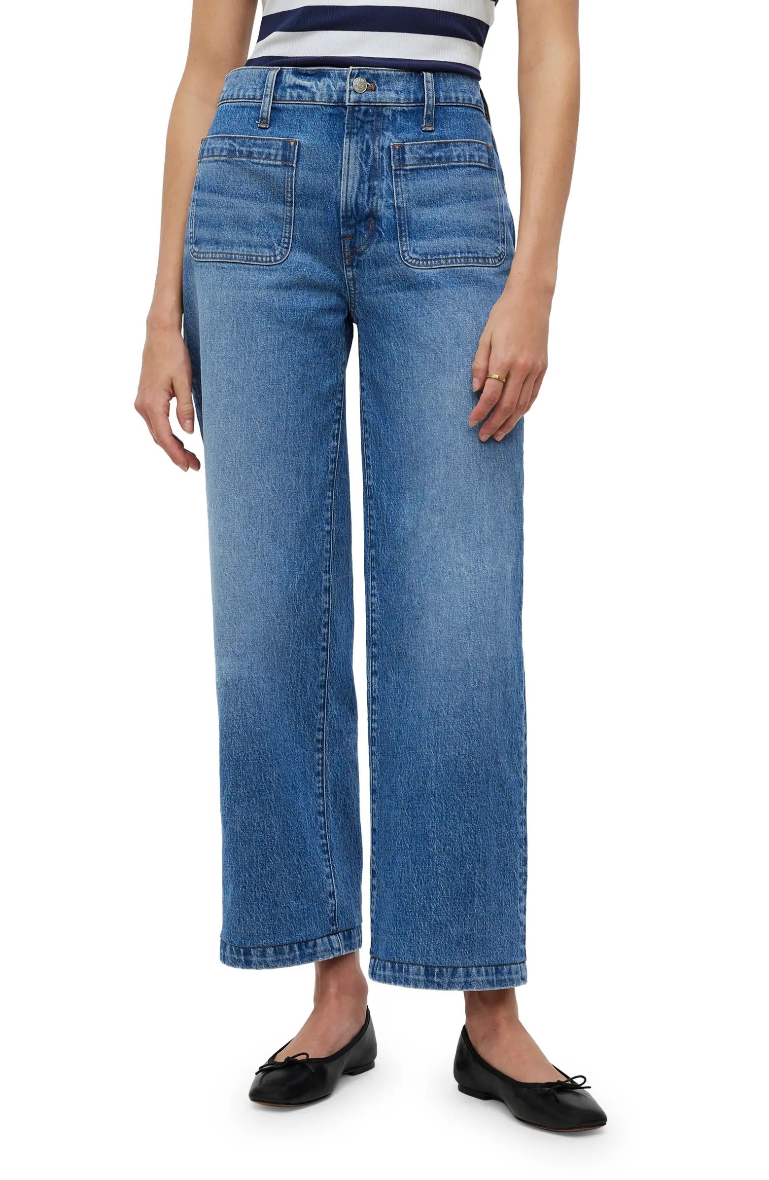 The Perfect Vintage Patch Pocket Wide Leg Jeans | Nordstrom