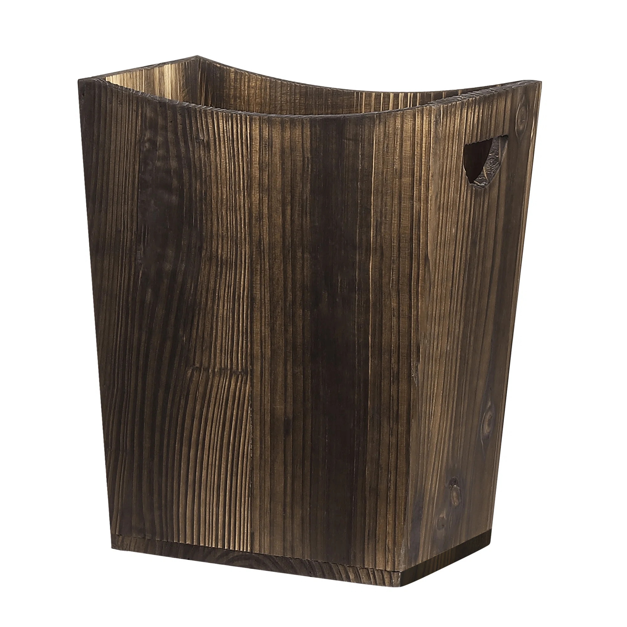 CELLPAK Wood Trash Can Rustic Farmhouse Wastebasket Bin & Reviews | Wayfair | Wayfair North America