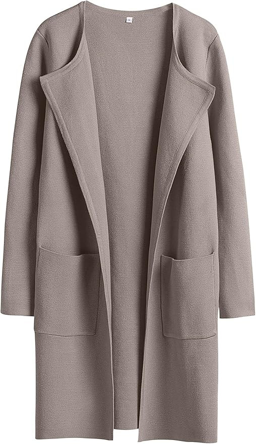 ANRABESS Womens Cardigan Sweater Open Front Knit Long Coatigan Dressy Casual Jacket Coat 2025 Fal... | Amazon (US)