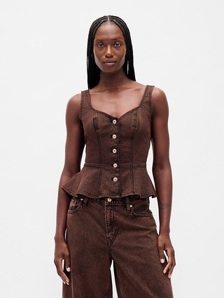 Denim Peplum Tank Top | Gap | Gap (US)
