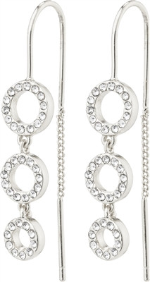 Silver Recycled Rogue Crystal Drop Earrings - Silver | Argento