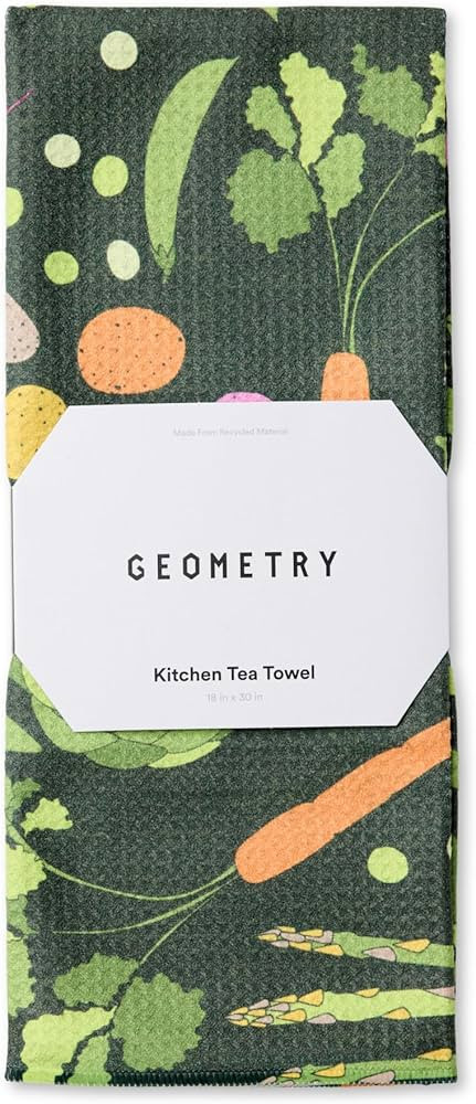 GEOMETRY Kitchen Tea Towels - Quick Dry Microfiber Dish Towels for Kitchen Spring Sprout, 18" x 3... | Amazon (US)