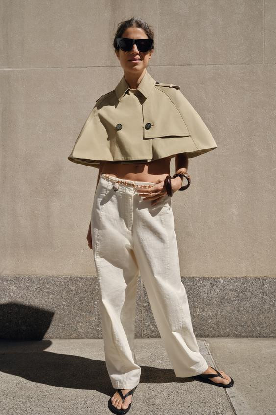 ZW COLLECTION LIMITED EDITION CROPPED TRENCH COAT | Zara UK