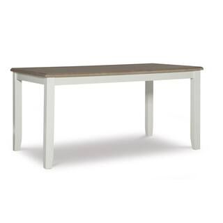 Powell Company Twyla Rustic Taupe Dining Table with Vanilla White Finish HD1050D19DT - The Home D... | The Home Depot