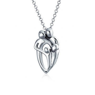 Bling Jewelry Mother Day Loving Family Father, Mother, Child Pendant Necklace .925 Sterling Silver | Target