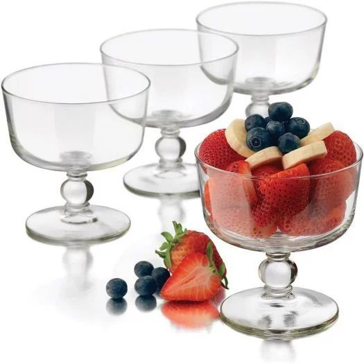 Libbey 4-Piece Selene Glass Trifle Bowl Set, Mini, Clear 7699S4 | Walmart (US)