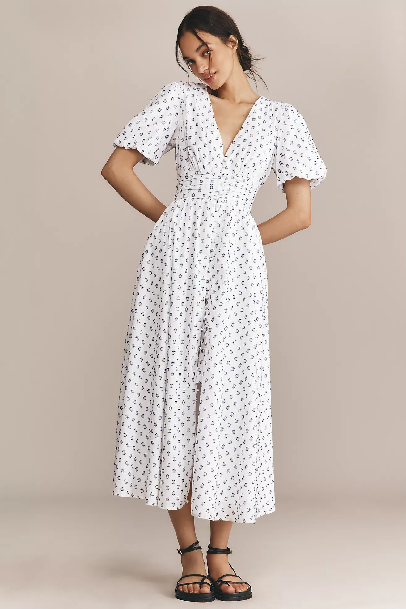 The Katerina Button-Front Dress: Textured Edition | Anthropologie (US)