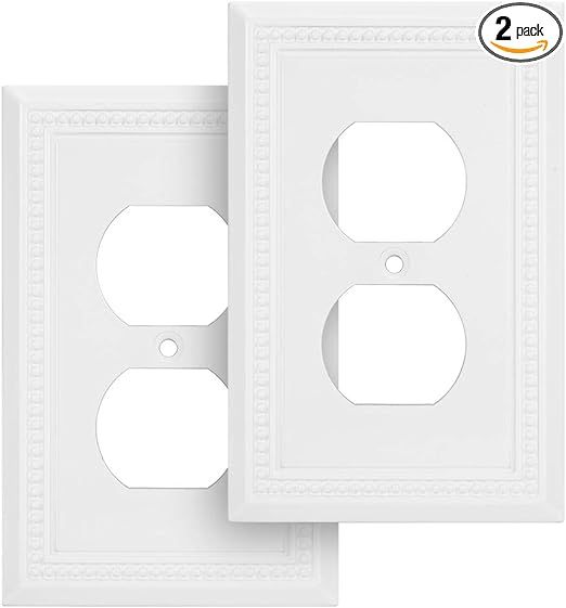 Sunken Pearls Decorative Wall Plate Switch Plate Outlet Cover, Durable Solid Zinc Alloy (Single D... | Amazon (US)