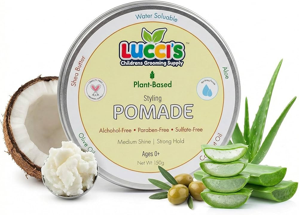 LUCCI’S CHILDRENS GROOMING SUPPLY Baby Hair Gel – 5oz Plant-Based Styling Hair Pomade for Inf... | Amazon (US)