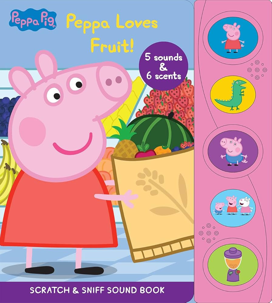 Peppa Pig - Peppa Loves Fruit! Scratch and Sniff Sound Book - Fun Sensory Experience - PI Kids | Amazon (US)