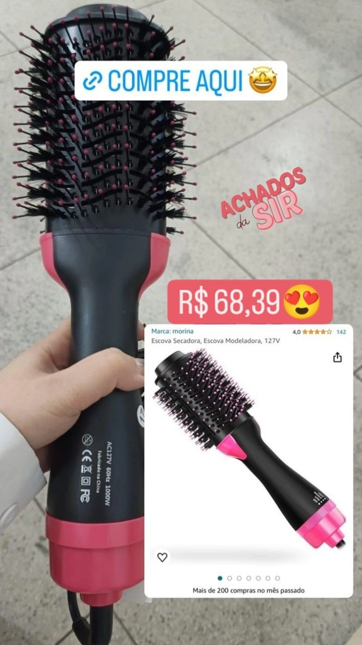 Essa Escova Secadora de cabelo,com Design multifuncional 3 em 1, combina as funções de secagem, modelagem e estilização em um único produto. Com ela, você pode secar rapidamente o cabelo, criar belos cachos e realizar diversos estilos, mantendo seu penteado perfeito🥰Essa Escova está com esse preço incrível na Amazon por tempo Limitado hem.

#LTKbeauty #LTKbrasil