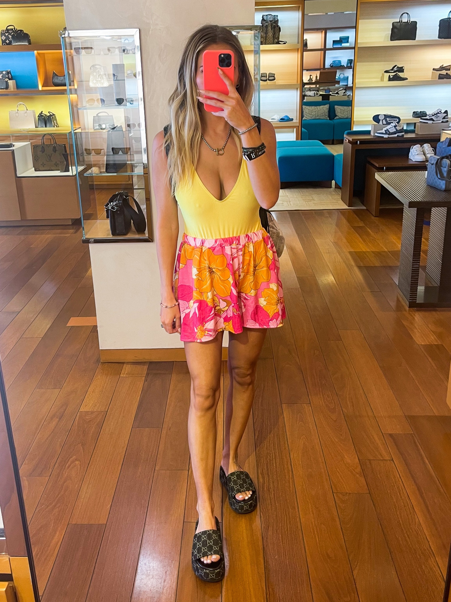 Size 2 tropical Hawaiian style high rise shorts, swimsuit (only $10) one piece size 4, shoes true to size. Perfect Vacation beach outfit 

#LTKstyletip #LTKswim #LTKunder50