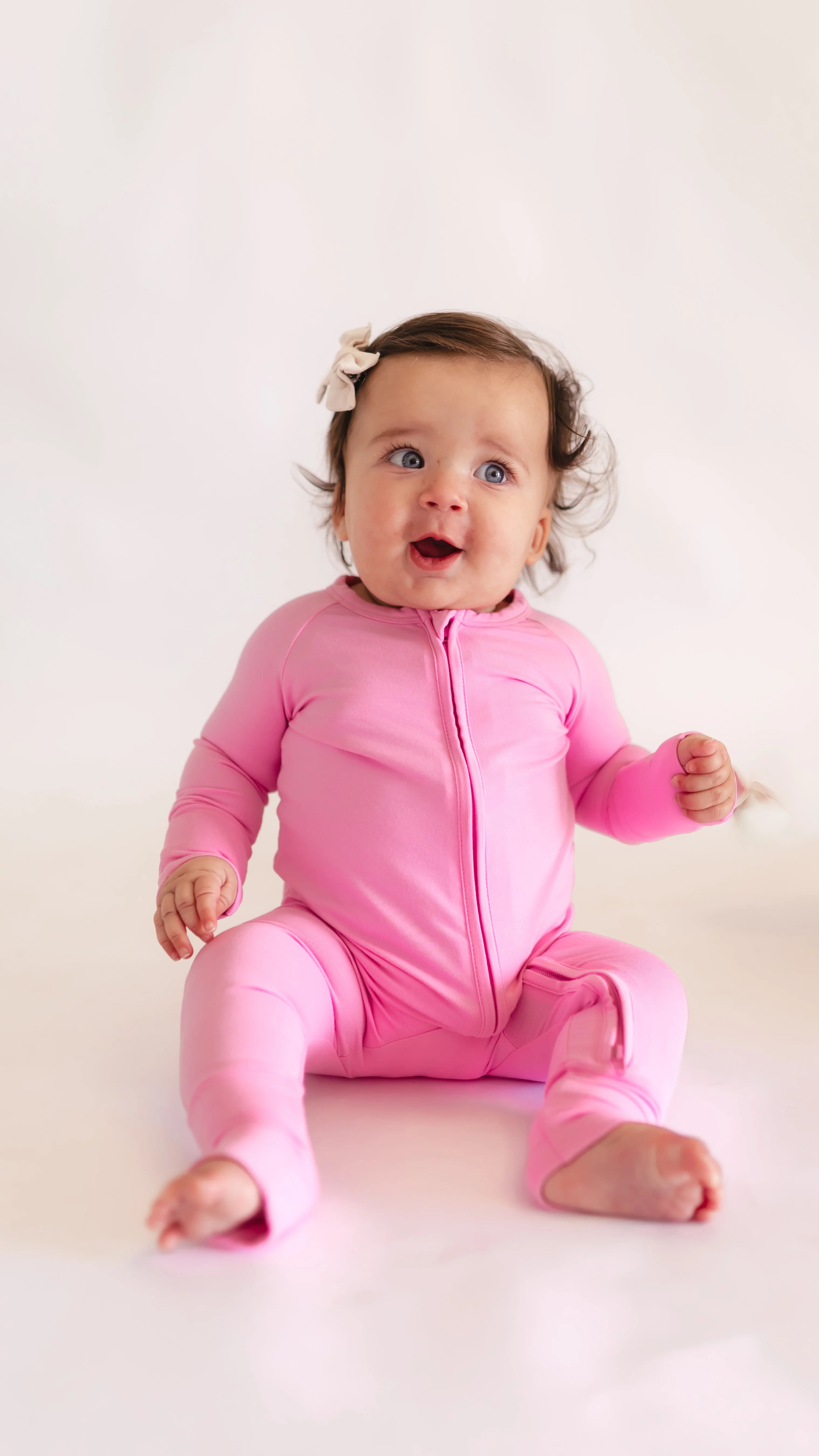 Infant Romper in Pretty Pink | Silks Design