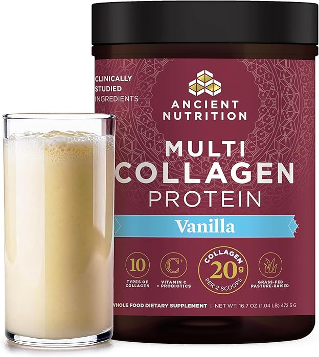 Ancient Nutrition Collagen Peptides Powder, Multi Collagen Protein, Women & Men, Vitamin C, Probi... | Amazon (US)