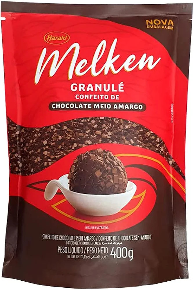 GRANULE MELKEN CHOCOLATE MEIO AMARGO 400G HARALD | Amazon (BR)